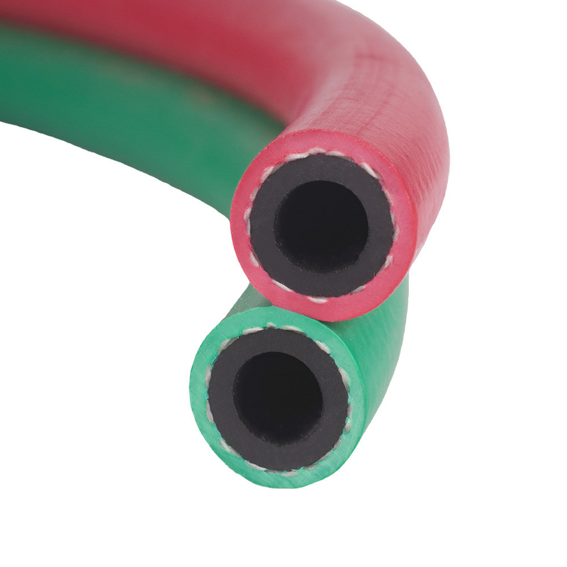 Doppelfarbige Sauerstoff-Acetylen 1/4' X 100FT Schweißschläuche aus zwei Gummisschläuchen