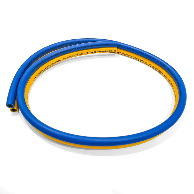 Schwerlast-Schweißschlauch-Zwillingsleitung mit Fasergewebeverstärkung und EN ISO 3821 Zertifizierung für Sauerstoff-Acetylen-Anwendungen