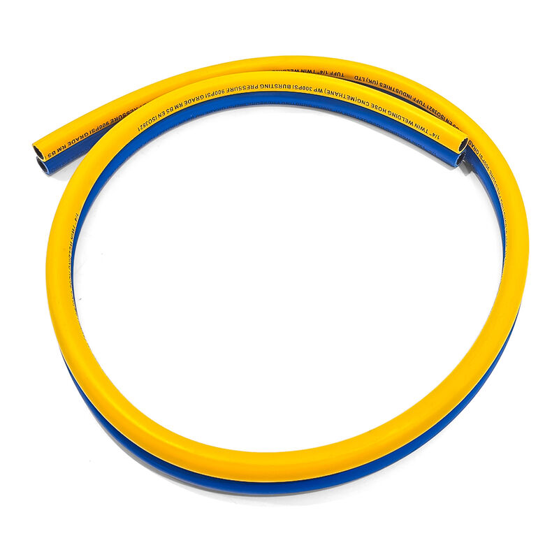 Schwerlast-Schweißschlauch-Zwillingsleitung mit Fasergewebeverstärkung und EN ISO 3821 Zertifizierung für Sauerstoff-Acetylen-Anwendungen