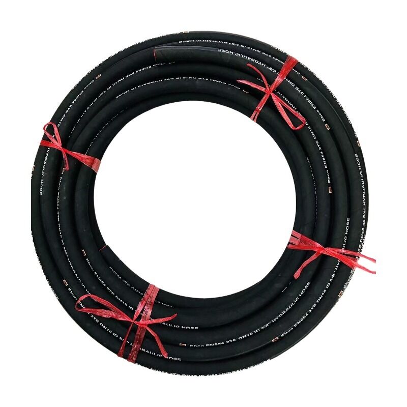 EN 854 2TE Textilverstärkter hydraulischer Gummischlauch mit Öl- und Witterungsbeständiger Abdeckung und anpassbarer Länge