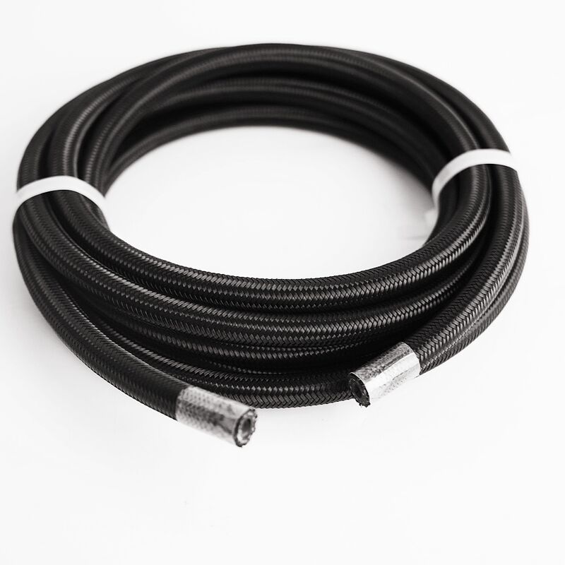 Hochleistungsflexibler NBR-Brennstoffschlauch    Schwarz-Nylon geflochten, ölbeständig, kostenloser Schneidenservice für industrielle Hydrauliksysteme