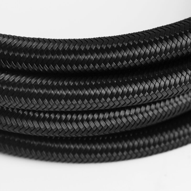 Hochleistungsflexibler NBR-Brennstoffschlauch    Schwarz-Nylon geflochten, ölbeständig, kostenloser Schneidenservice für industrielle Hydrauliksysteme