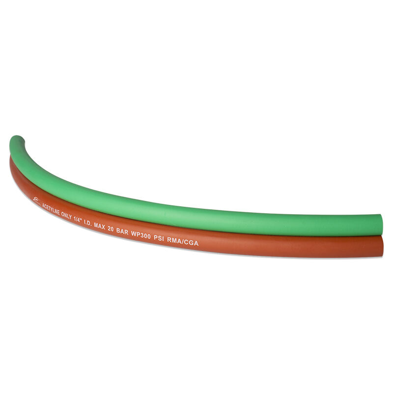 Green & Brown Twin Welding Hose – T Grade 300 PSI Gas Welding Hose with Custom Colors